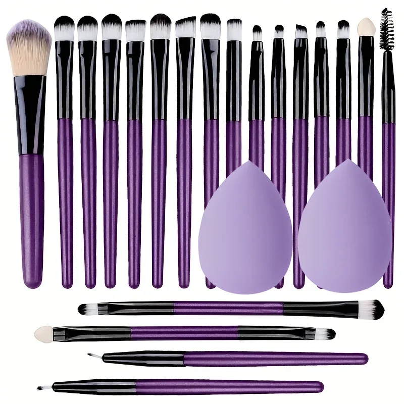 Conjunto de pincéis de maquiagem para os olhos, 20 peças, portátil, macio, ferramentas de beleza, base, sombra, delineador, multifuncional, iniciante — image 12