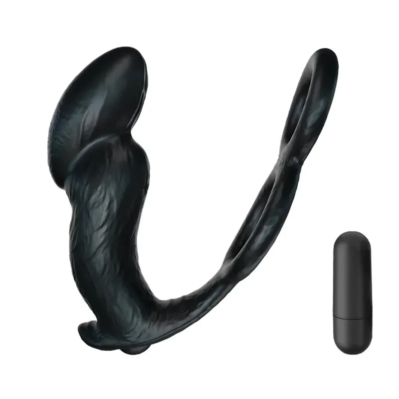 Vibrador anal vibrador masculino, massageador de próstata retardar a ejaculação, anel peniano, plugue anal com bala, brinquedos sexuais para homens, masturbador gay — image 11