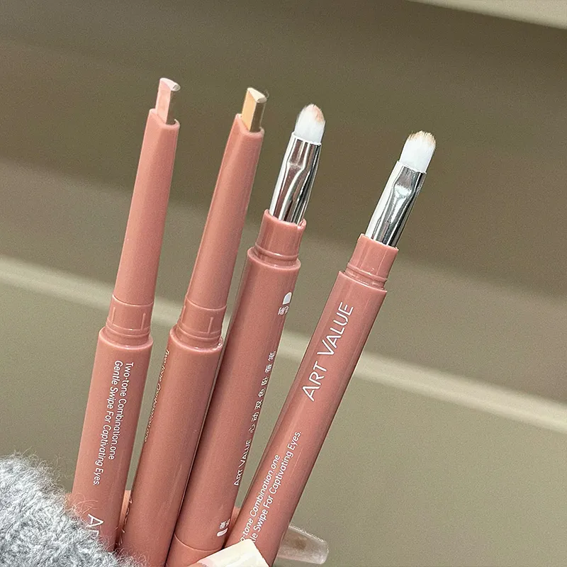 ART VALUE Two-ToneวางโกหกSilkwormปากกาUnder Eye Liner Brighten Shadowดินสอแต่งหน้าNudeสีชมพูBeigeอายไลเนอร์Contouring — image 6