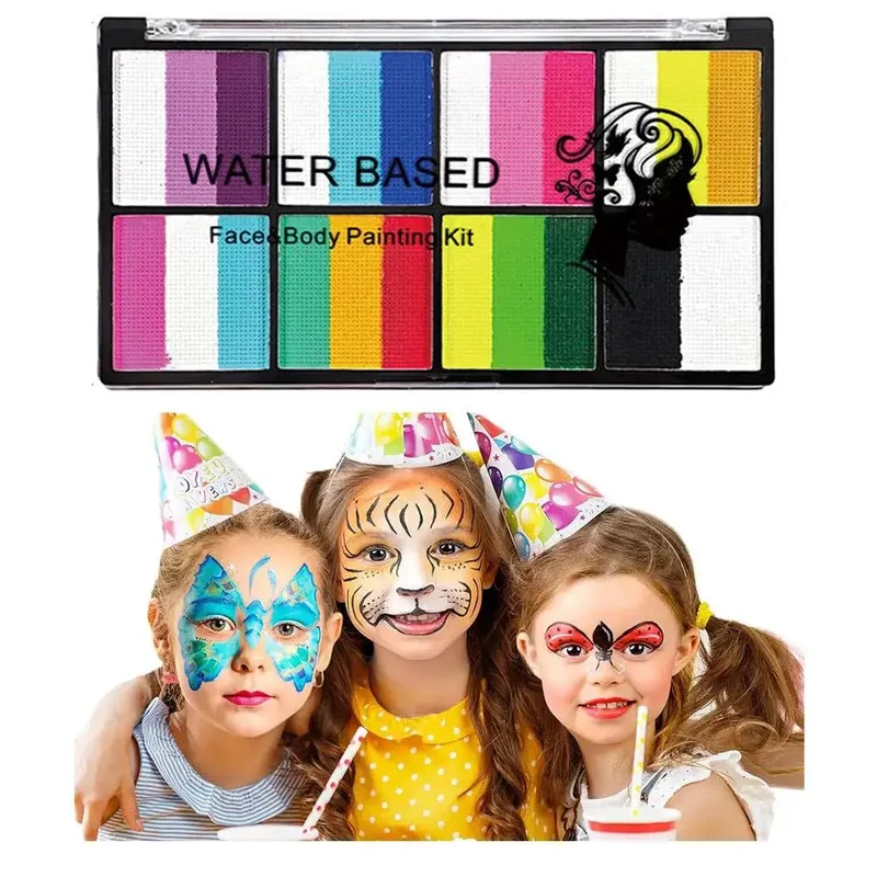 Water-Soluble Rainbow Palette Children's Face Body Makeup Face Stage Pigments Paint Paint Body Makeup Halloween R6N0 — image 2