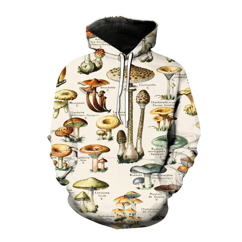 Fashion Colored Mushroom Pattern 3D Printed Hooded Sweatshirt Casual Super Large Hooded Sweatshirt Street Harajuku Men Pullover — image 30