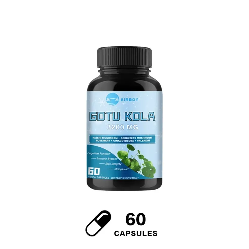 Gotu Kola Capsules - ระบบภูมิคุ้มกันความรู้ความเข้าใจสมอง อาหารเสริมพลังงานผิวและการไหลเวียน - อาหารเสริมที่ไม่ใช่จีเอ็มโอและปราศจากกลูเตน — image 10