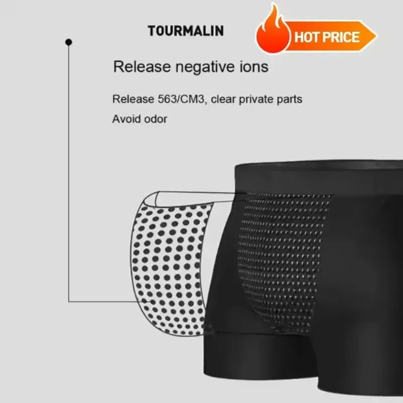 Cuecas boxer masculinas de terapia magnética, roupa íntima respirável e confortável com 22 ímãs de saúde para circulação sanguínea, tamanho L-6XL, 1 peça — image 6