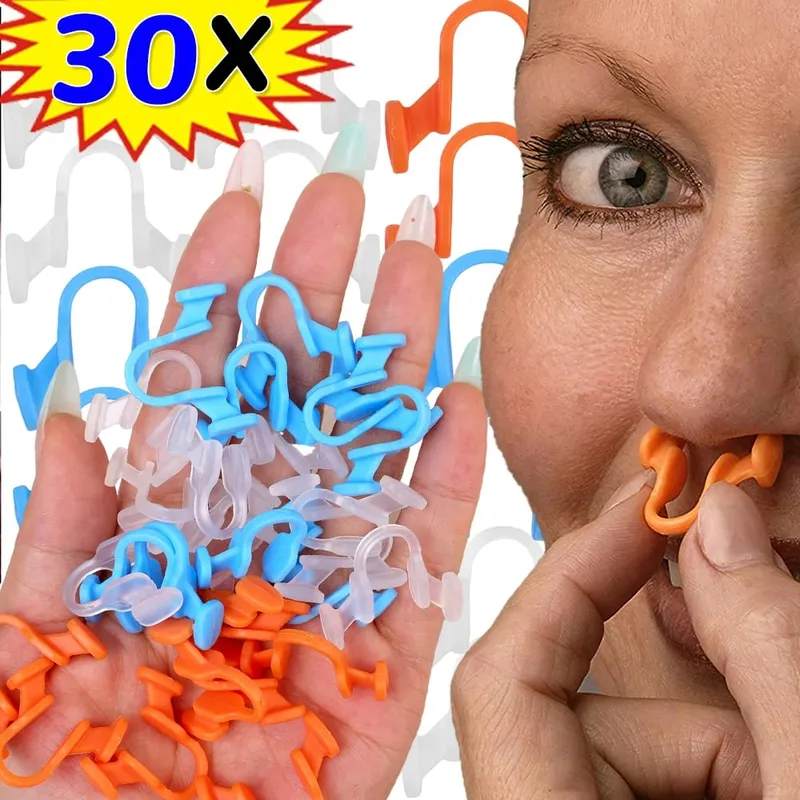 10-30pcs Stop Snoring Device TPR Elastic Nose Clip Anti-Snoring Supplies To Prevent Snoring Good Sleep Easy Breath Nasal Clip — image 2
