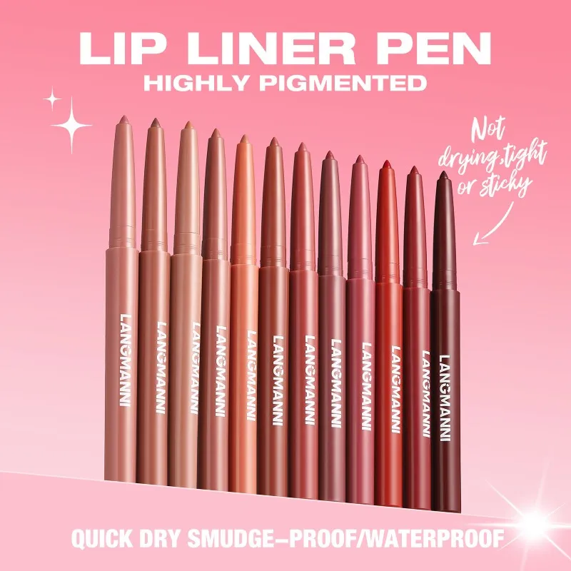 12-color Matte Lip Liner Waterproof Plumping Stain Lipstick Natural Nude Pink Lip Liner Professional Outline Lips Contour Makeup — image 5