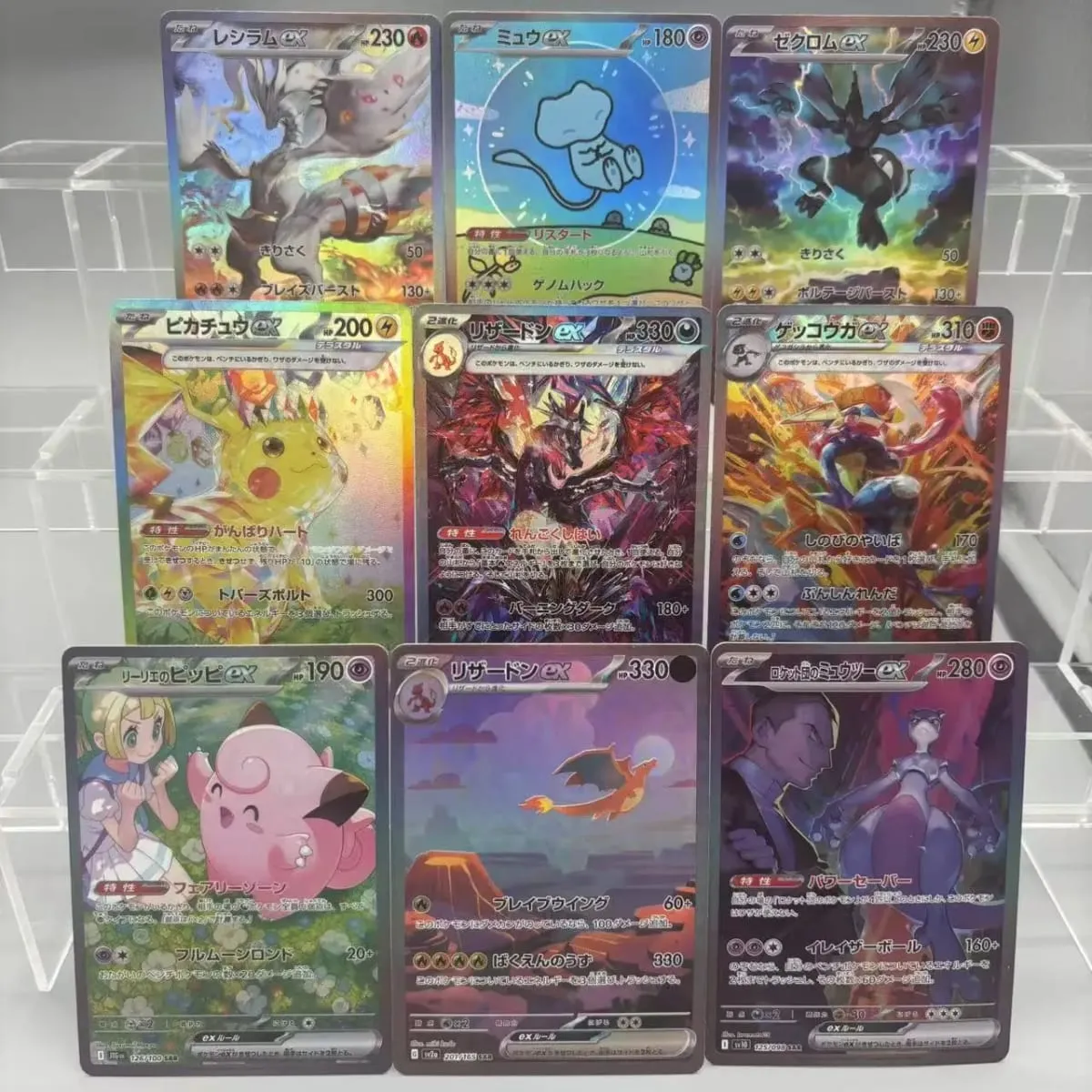 DIY kolekce karet Mewtwo Reshiram Zekrom Samostatně vyrobená jednokartová klasická hra Anime karetní dárková hračka — image 1