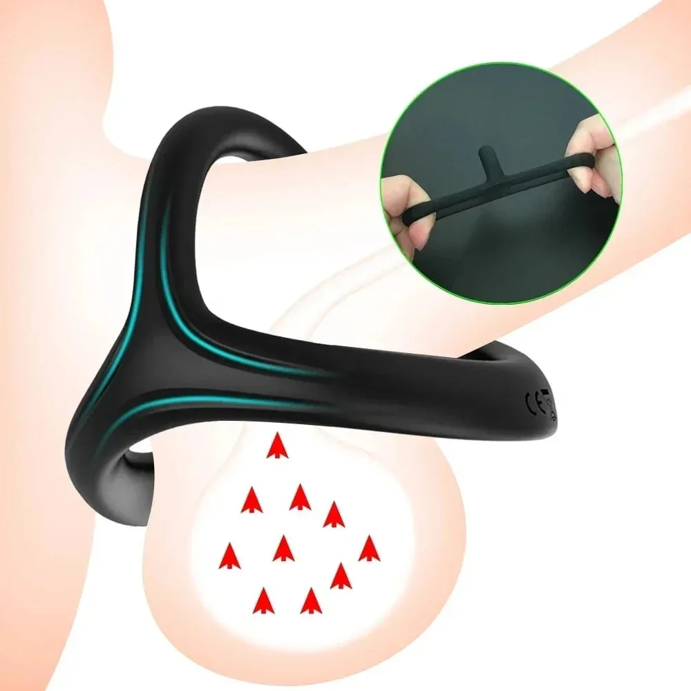Cazzo di Silicone Pene Anelli del pene Erezione Blocco dello sperma Miglioramento di lunga durata Ritardo Eiaculazione Giocattoli adulti del sesso per uomini Coppie 18+ — image 2