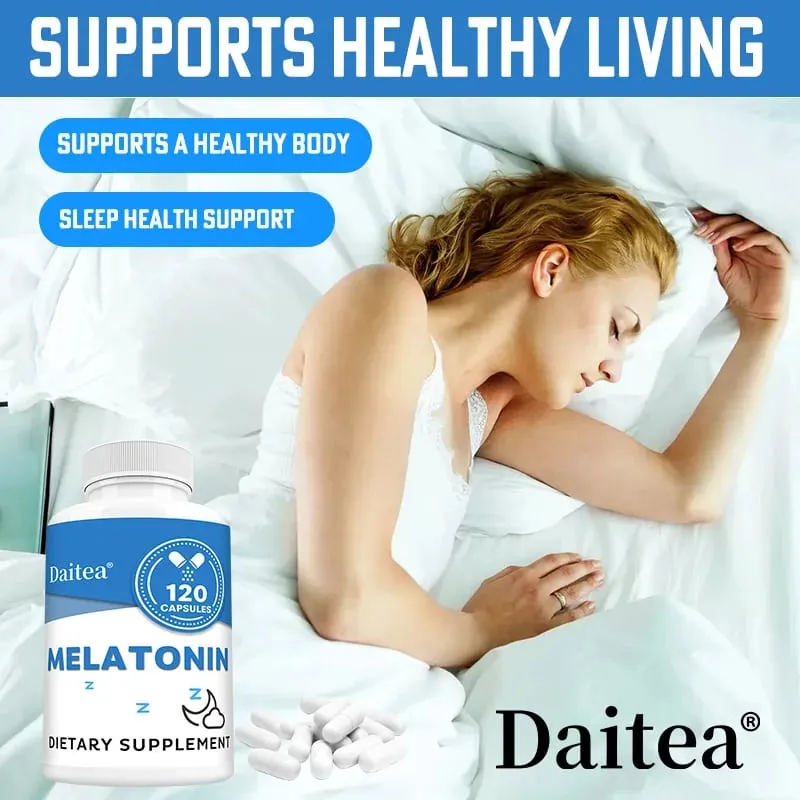 Kapsul Suplemen Melatonin 5 Mg - Sokongan Tidur Semulajadi Relaksasi dan Ketenangan Menggalakkan Kualiti Tidur — image 2