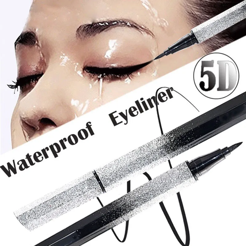 Ultra-thin Waterproof Liquid Eyeliner แต่งหน้าเกาหลีสำหรับผู้หญิง Quick Dry Smooth Eye Liner Long Last Lower Eyelash ปากกาเครื่องสำอาง — image 5