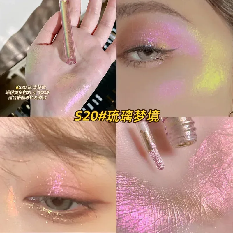 글리터 카멜레온 아이 메이크업 멀티크롬 쉬머 아이섀도 듀오크롬 스틱 샤인 크롬 하이라이터 펜 파티 루미너스 화장품
