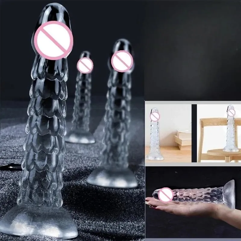 23 cm Ejderha Yapay Penis Vantuz Anal Plug Kırbaç Buttplug Anüs Dilatör Kadın Vajinal Masturbator Butt Plug Seks Oyuncakları Kadın Erkek — image 6