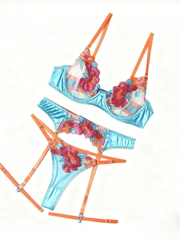 I reggiseni ricamati da donna sono disponibili in set di reggiseni con ferretto