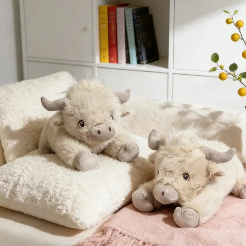 40 ซม.Highland COW ตุ๊กตาสัตว์ตุ๊กตาวัวนอนหมอนโซฟาพนักพิงเบาะของขวัญวันเกิด — image 2