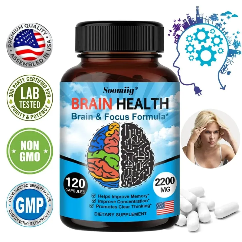 Kapsul Ginkgo Biloba 1200Mg Mendukung Fungsi Memori Otak dan Kewaspadaan Mental Suplemen Kesehatan Otak 30/60/120 Kapsul — image 1