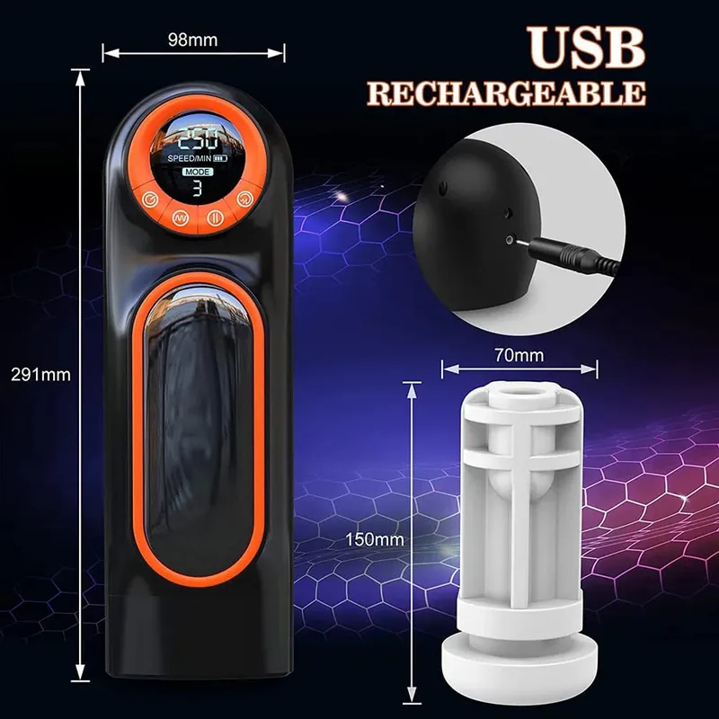6 in1 Tự Động Kính Thiên Văn Hút Rung Masturbators Cho Nam Âm Hộ Âm Đạo Cho Nam Thật BF Đồ Chơi Tình Dục Cho Nam — image 6