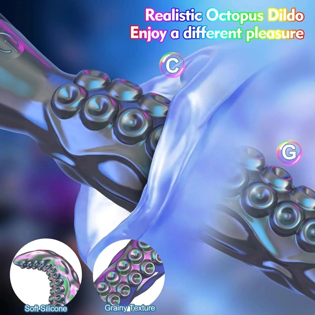 Vibrando realista g-ponto vibradores-display led polvo tentáculo clitoriano vibrador 10.7 "silicone vibrador brinquedos sexuais adultos para mulher — image 3