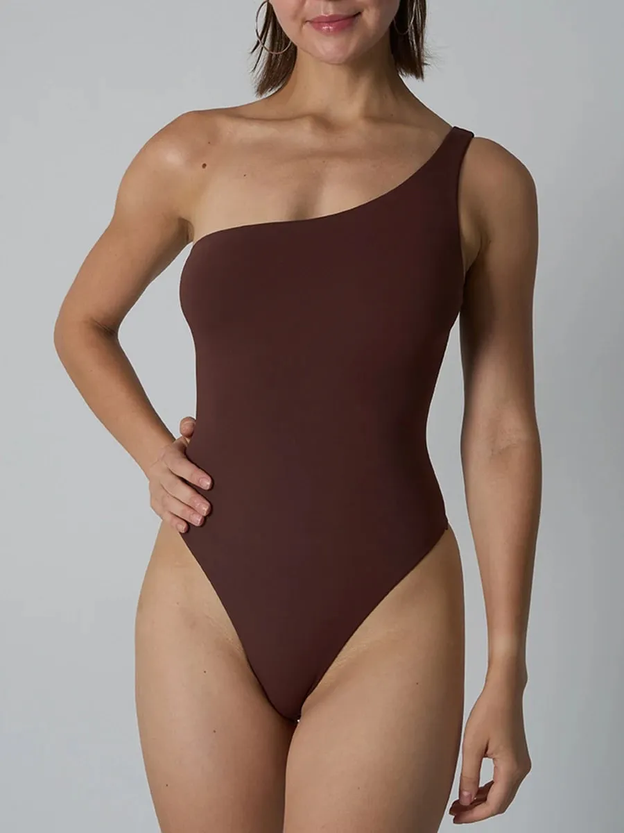 Çapraz omuz tulum kadın katı yüksek elastikiyet ince Shapewear Bodysuit kadın moda streetwear ince spor iç çamaşırı — image 2