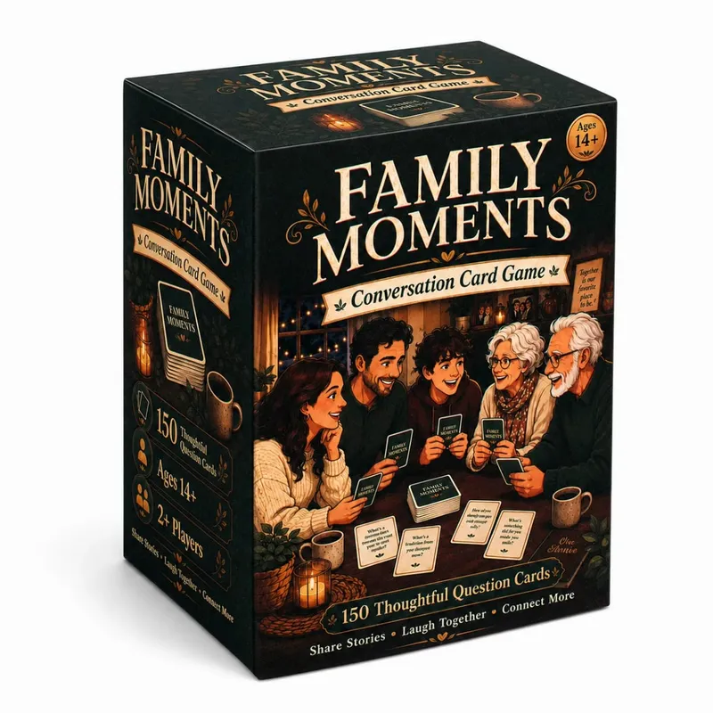 Momenti in famiglia Gioco di carte Conversazioni Carte iniziali con domande ponderate per cene di famiglia Riunioni Vacanze Storia Shari
