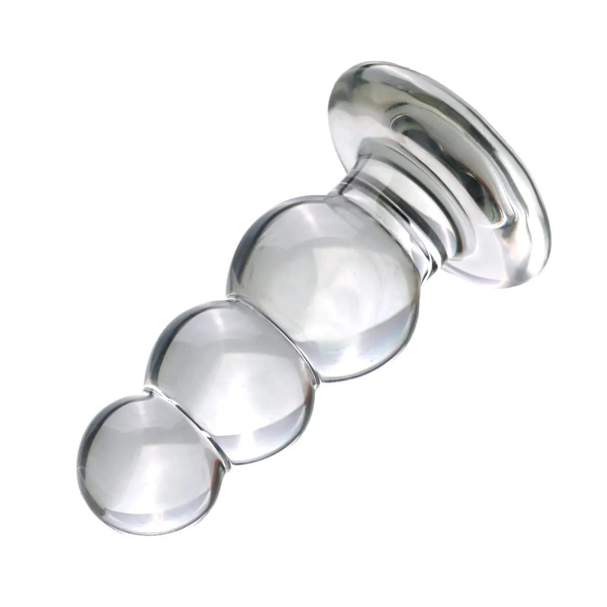 3 ขนาด Big Ball แก้ว Pyrex Anal Dildos Butt Plug คริสตัลช่องคลอดลูกปัดอวัยวะเพศชายปลอมหญิงช่วยตัวเองของเล่นสำหรับผู้ใหญ่ผู้หญิงผู้ชาย — image 4