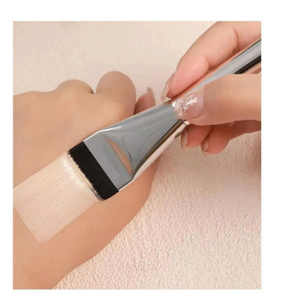 1 stk Flat Thin Foundation Makeup Brushes Fine Liquid Foundation Makeup Brush BB Cream Mask applikator Ansigts kosmetiske værktøjer — image 3