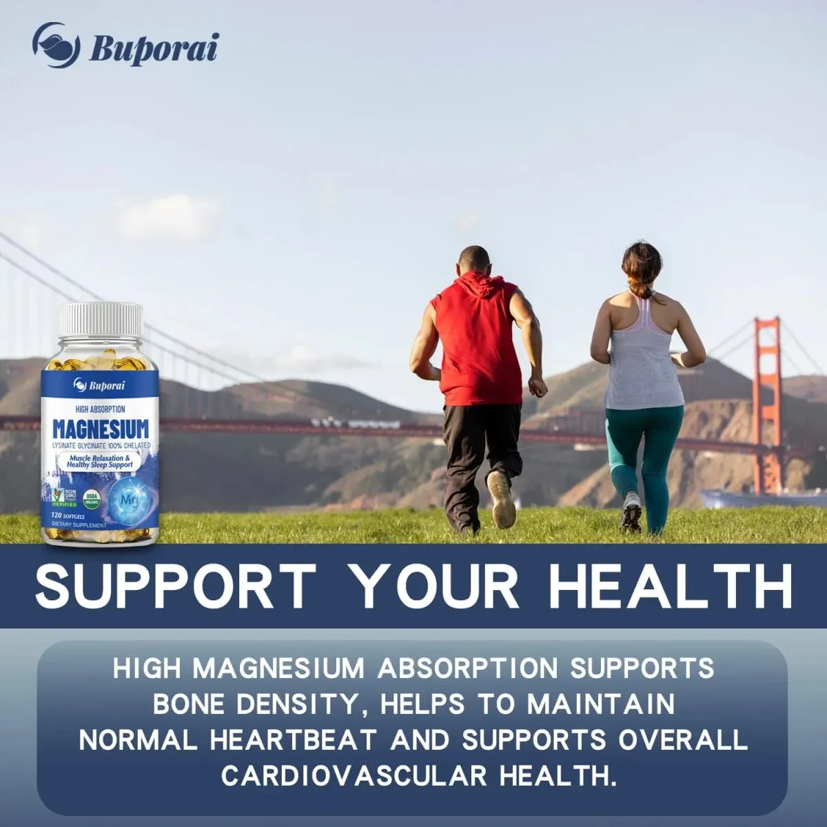 Magnesio altamente absorbible: apoya la densidad ósea y la relajación muscular Promueve un sueño saludable Suplementos