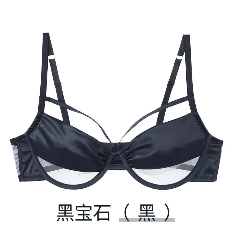 สุภาพสตรีใหม่บางถ้วยSlimmingชุดชั้นในชุดUnderwire Push Up Bra Minimizing Effectรวบรวมด้านข้างBulge Antiหย่อนคล้อยนุ่ม — image 11