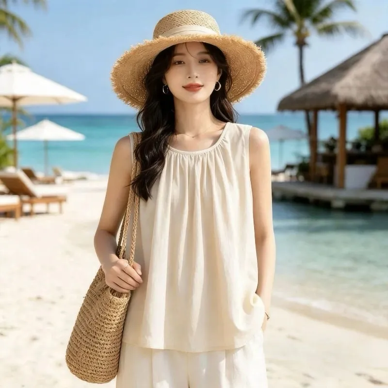 Street Casualจีบเรียบง่ายAll-Matchเสื้อฤดูร้อนใหม่หลวมElegant Tเสื้อแฟชั่นแนวโน้มเสื้อผ้าผู้หญิง — image 4