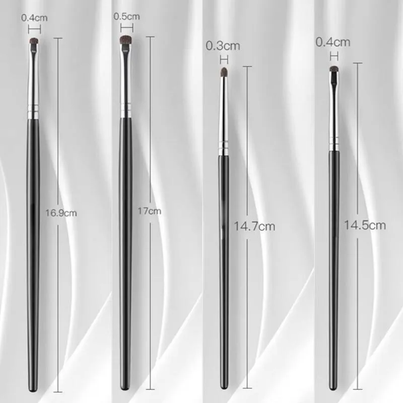 4/6Pcs Berus Calit Bawah Mata Berus Celak Lembut Alat Solekan Mata Sempurna Set Berus Perincian Mata Berus Pembayang Mata Rambut Kuda — image 6