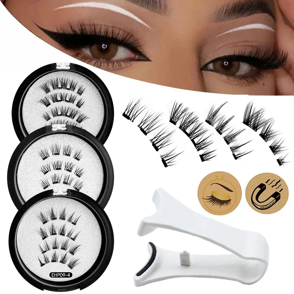 ใหม่ขนตาปลอมชุด 3D ธรรมชาติผลขนตาแม่เหล็กแบบใช้ซ้ำได้แต่งหน้า False Lashes Beauty Eyelashes อุปกรณ์ — image 5