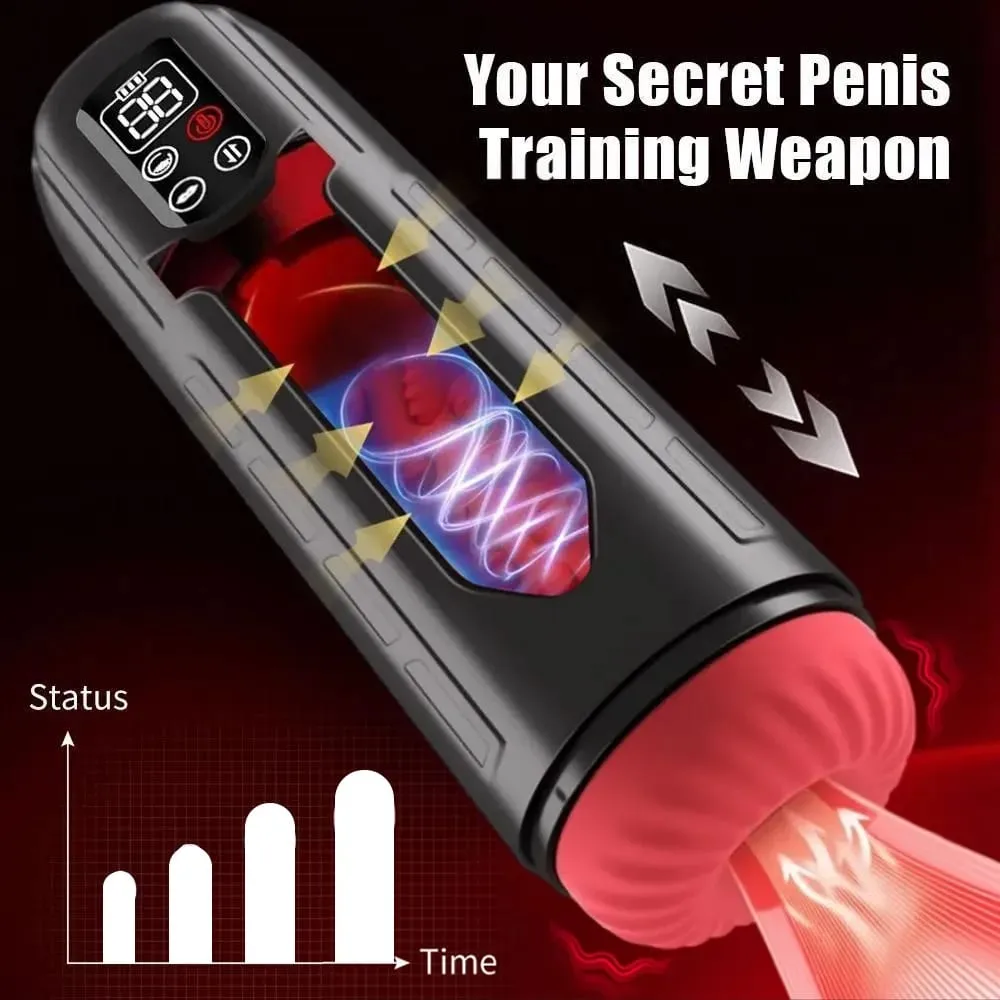 Männlicher Masturbator, Penispumpe mit 9 Saug- und Stoß-Heizmodi, Stroker-Blowiob-Maschine, LCD-Display, Sexspielzeug für Erwachsene für Männer — image 2