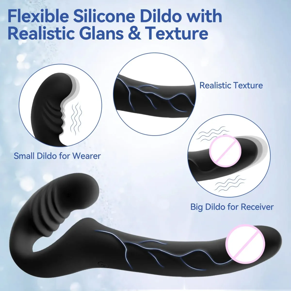 Strap-on da 6 e 4 pollici su un vibratore a doppia faccia con 10 forti vibrazioni del punto G del clitoride anale e giocattoli sessuali lesbici — image 2