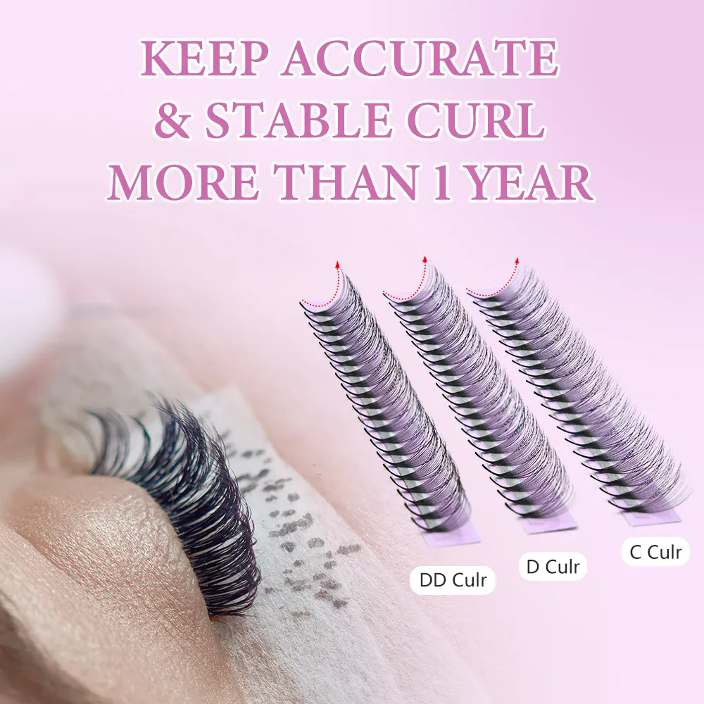 320 Fans Pointy Base Premade Volume Fans Medium Stem Sharp Thin Pre Made Russian Volume Fan Eyelash Extensions Custom Logo — image 6