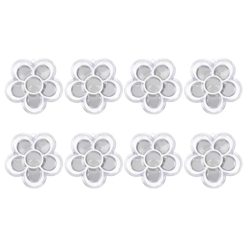 8ks Šestikomorová subbox Plum Blossom Jednoduchá elegantní krabička na uložení make-upu pro korektor na rtěnku s očními stíny, pudr na obočí — image 3