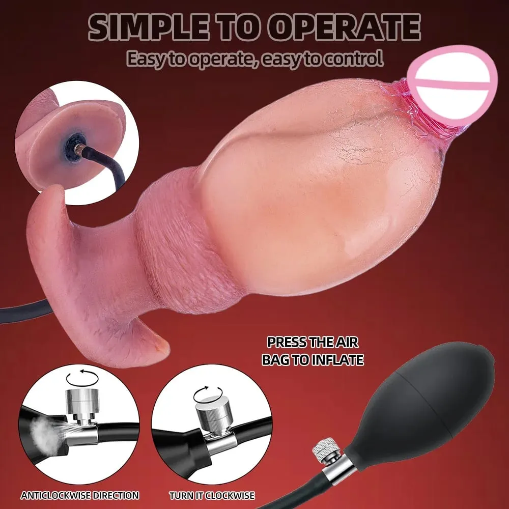 Butt Plug Opblaasbare Anale Plug Anale Wearable Buttplug Monster Dildo Knoop Anale Trainer Volwassen Speeltjes voor Mannen Homo Vrouwen seksspeeltje — image 4