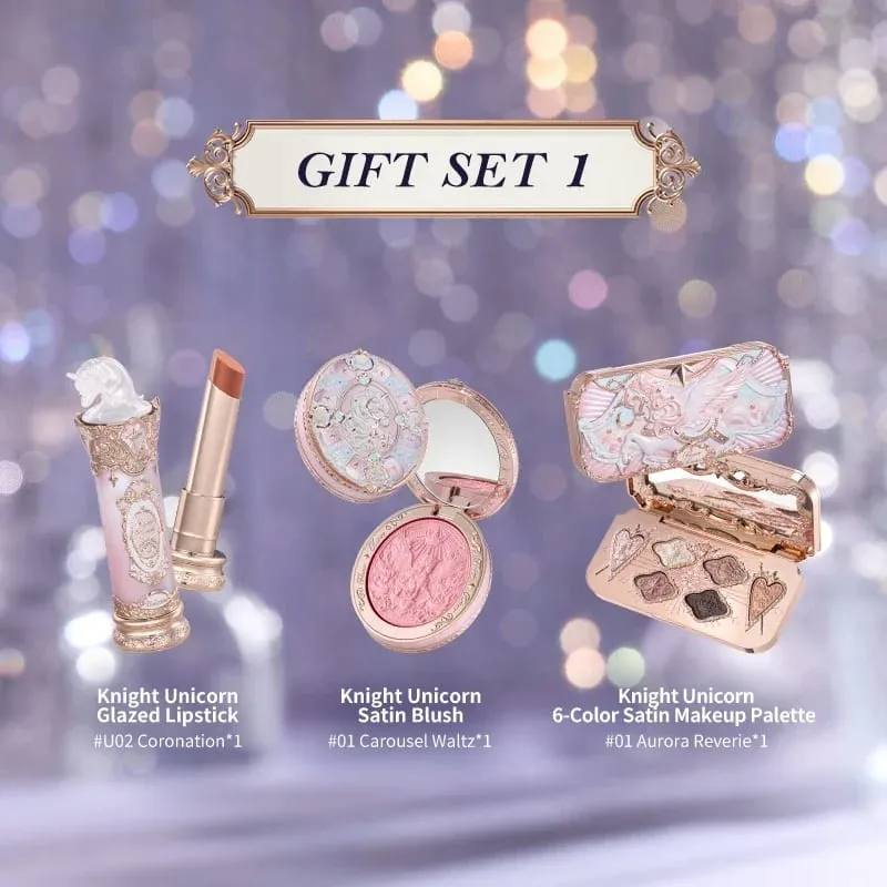 Flowerknows Knight Unicorn Collection ชุดแต่งหน้า Eye Shadow Palette ลิปสติกลิปสติก Blusher Setting Powder Matte Lipliner — image 2