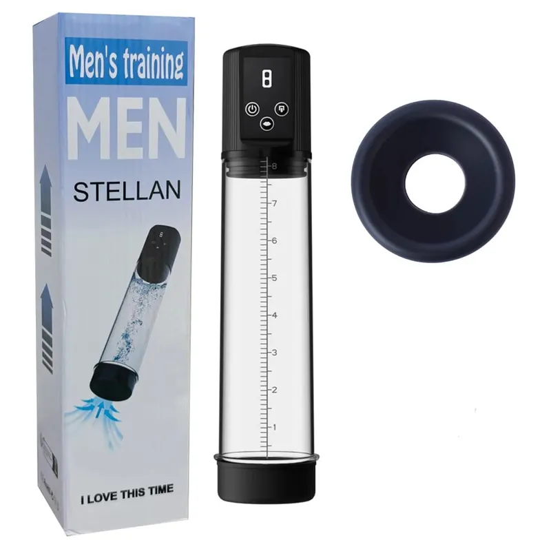 Automatisk mandlig masturbator Air Water Extender med 9 træningstryk og 4 sugetilstande Voksen sexlegetøj til mænd erektion