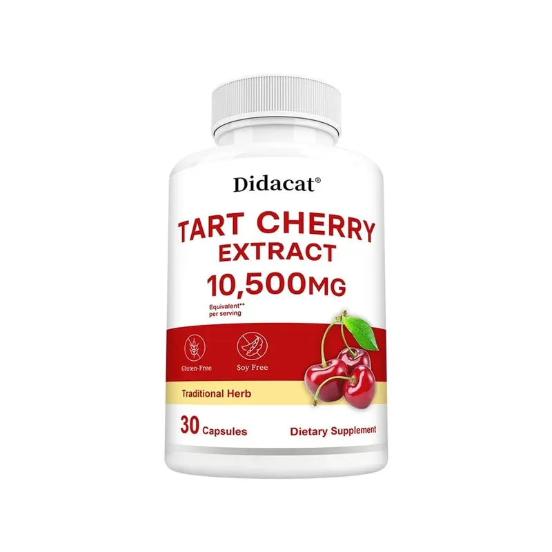 Tart Cherry 10 500 Mg | Maximum Potency | Non-GMO Gluten-Free | Tart Cherry Juice Extract Joint Skin Health