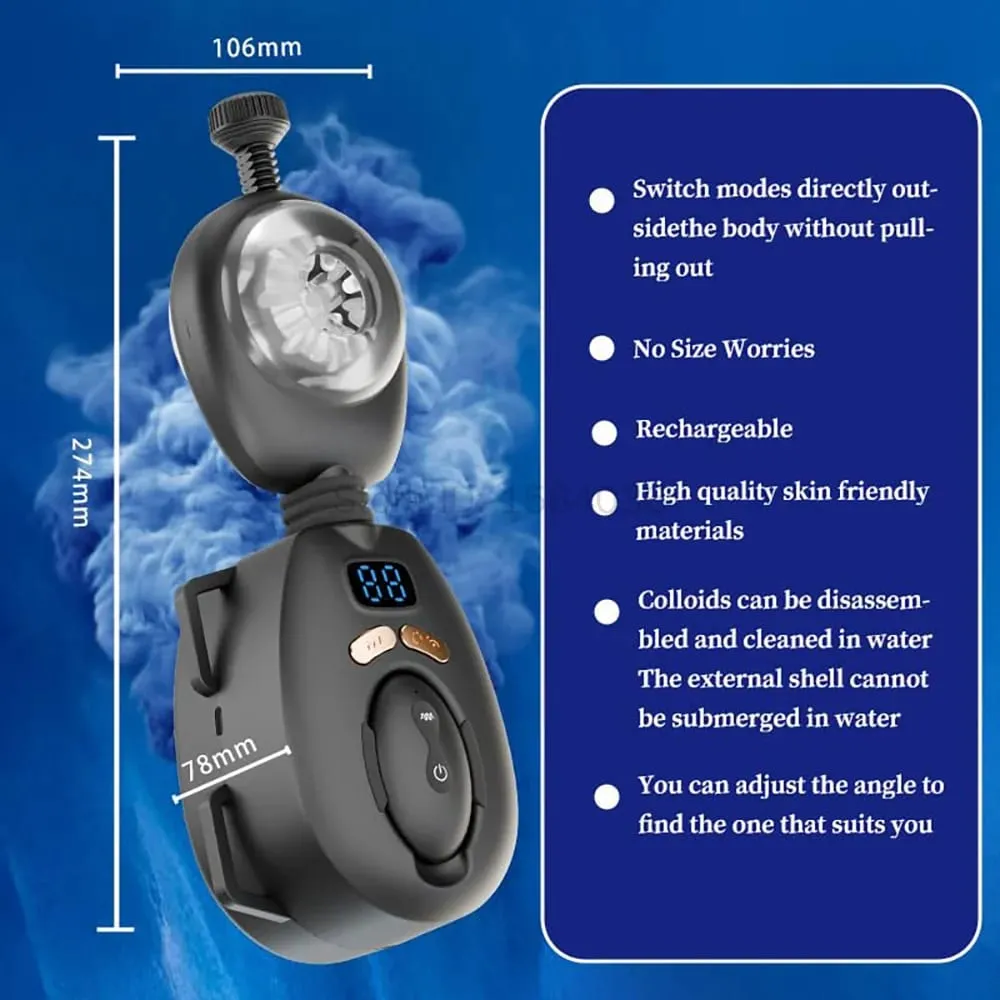 Masturbador masculino vibratorio de empuje automático con cinturón portátil Control remoto manos libres pene Stroker juguetes sexuales para hombres adultos — image 5