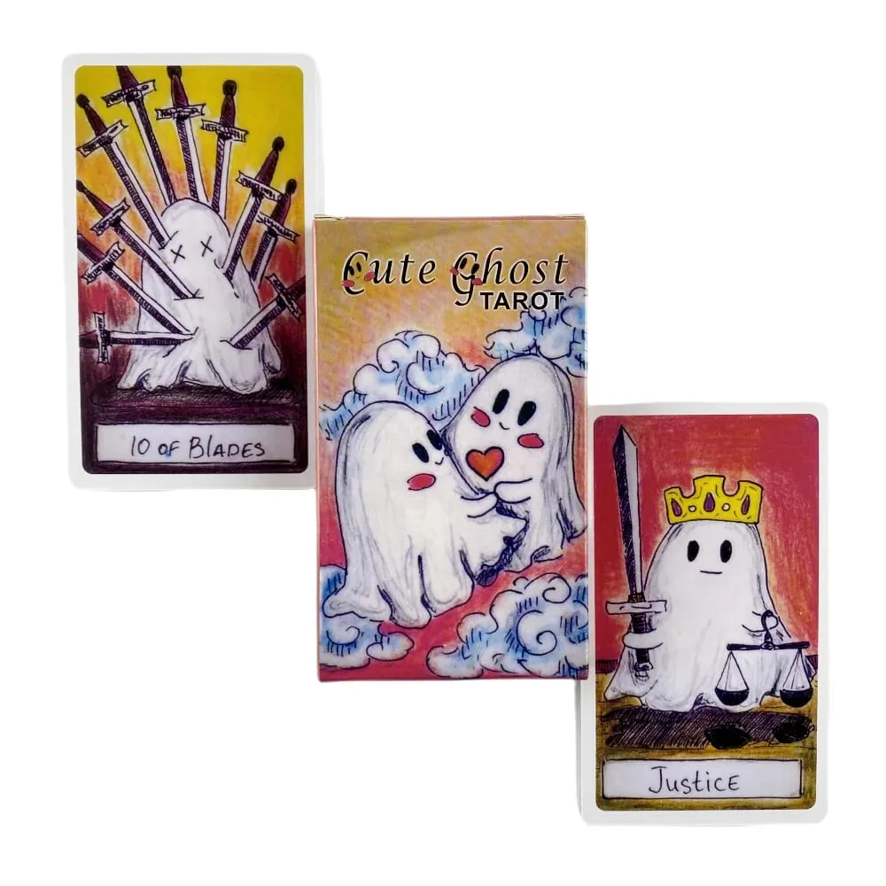 Roztomilý Ghost Tarot Deck Toy 78ks Tarot Deck Oracle Card Divination Birthday Party Entertainment desková hra — image 4