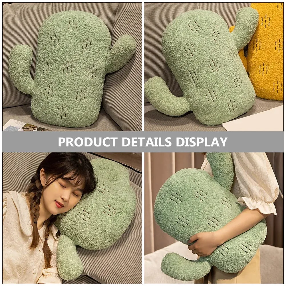 Bantal Berbentuk Kaktus Bantal Lempar Hiasan Gaya Nordic Lembut Selesa untuk Katil Sofa Kereta Ruang Tamu Bilik Tidur Rumah Taska — image 3