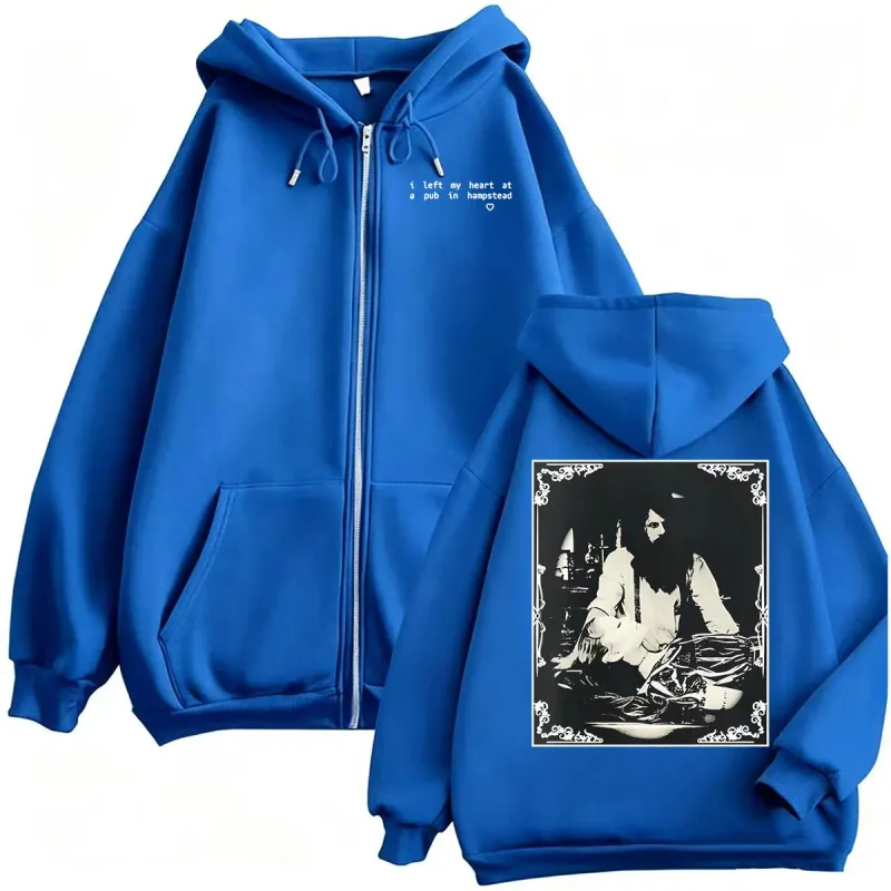 Ariana Grande I Left My Heart At A Pub in Hampstead Sweatshirt Jacket Coats Men Women Harajuku Gothic High Street Zipper Hoodies — image 9