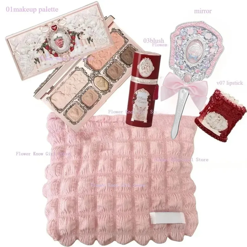 Flower Know Strawberry Cupid Collection Makeup Kit Kompletní sada profesionálních obličejových paletek s očními stíny na rty s tuhými parfémy — image 10