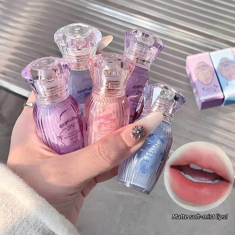 Gegebear prášek na rty bahenní matné rty s nízkou sytostí bílá rtěnka přirozená barva bez kelímku dlouhotrvající make-up bez vyblednutí — image 5