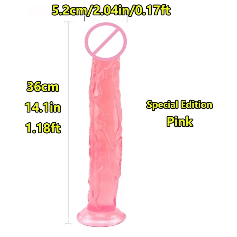 Super Cheap 7 Sizes 5 Colors Realistic Soft Jelly Dildo Suction Cup Adult Sex Toy for Women and Men Vaginal and Anal Masturbator — image 39