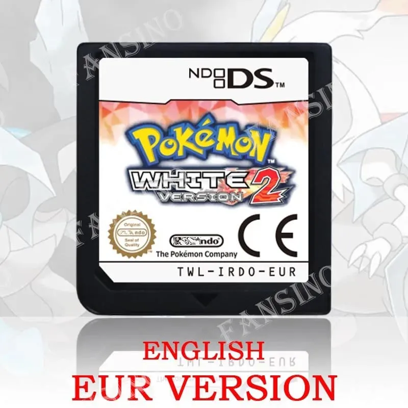 (USA EUR AUS) pokemon สีดำสีขาว 1/2 รุ่นคุณภาพสูงแท้ 1:1 แบบจำลอง DS เกมสำหรับ DS 2DS 3DS คอนโซล — image 22