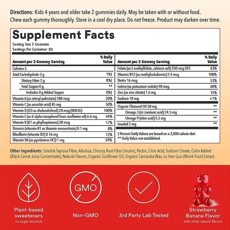 Multivitamin Kanak-kanak Gummies - Meningkatkan Imuniti Menggalakkan Otak dan Perkembangan Badan yang Sihat Membekalkan Tenaga — image 2
