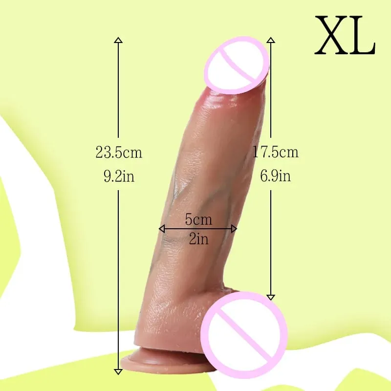 Dildo Realistik Zakar Silikon 6/7/9 Inci Dildo Besar dengan Cawan Sedut untuk Wanita Melancap Lesbain Mainan Seks Dubur untuk Dewasa — image 12
