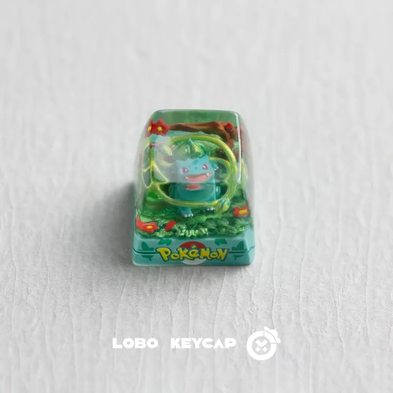 البوكيمون Bulbasaur السنجاب Keycap شفافة ملحقات لوحة المفاتيح أنيمي راتنج لطيف يتقلص بالتنقيط الغراء أغطية المفاتيح Oem Esc الأصلي C4