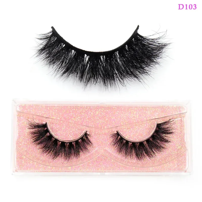 3D Mink Lashes Soft Hair False Eyelashes Fluffy Volume Wispy Fake Eyelashes Extension Makeup