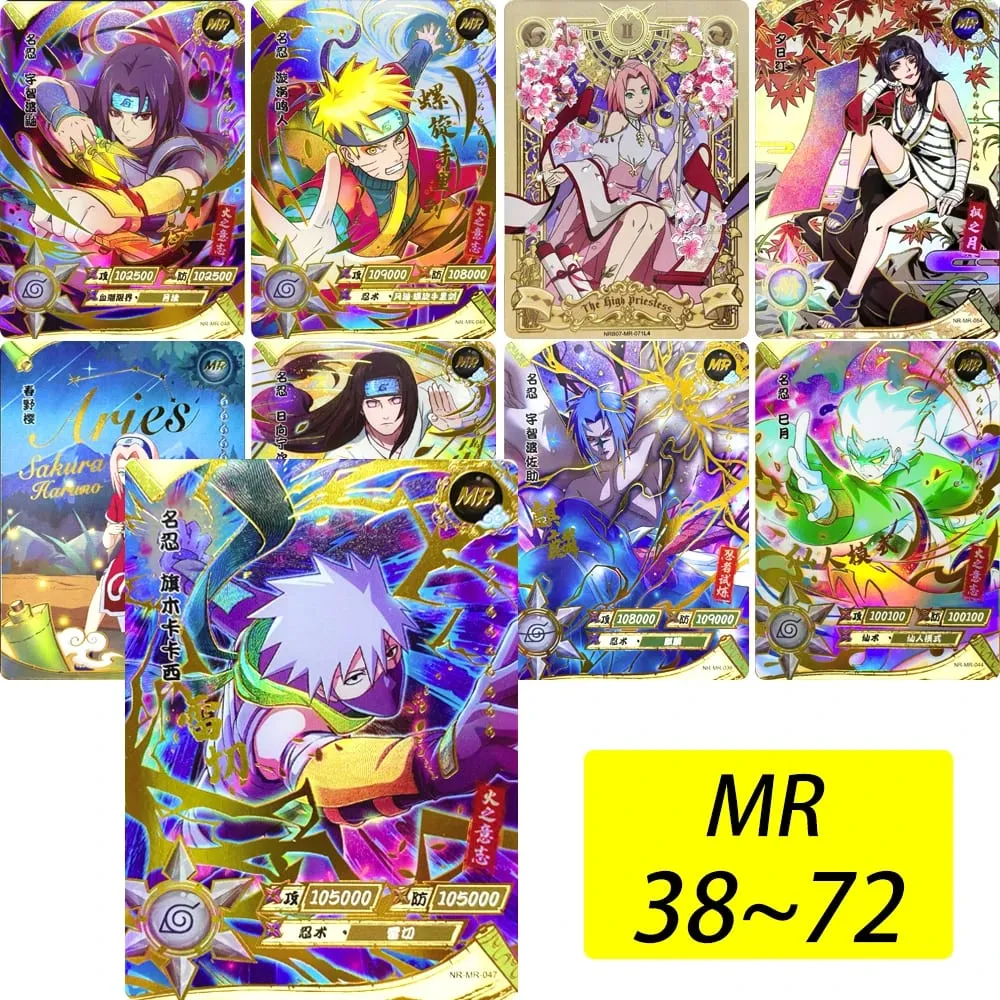 MR CARD serie 38 ~ 72 NARUTO Haruno Sakura Uchiha Sasuke juego de bronceado tarjeta de colección regalo de cumpleaños de Navidad — image 1